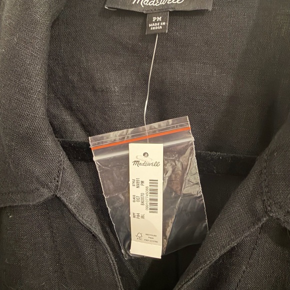 Madewell Pleated Linen Midi Shirtdress - Picture 10 of 12